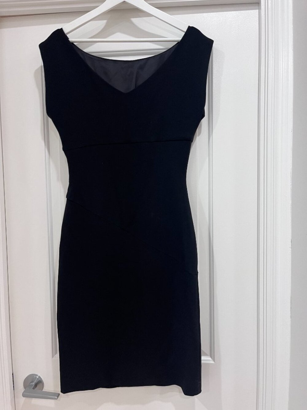 DVF CLASSIC LBD, BLACK, Ponte, BOATNECK, JERSEY DRESS, BODYCON, US12, FITS 8-10 - Picture 13 of 15